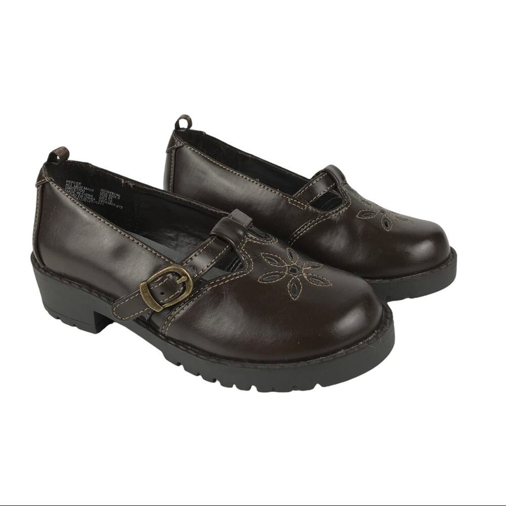 George Pepper Dress Shoes Girls Brown Size 9